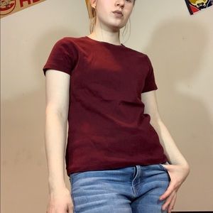 Dark Red Short Sleeve Eddie Bauer Shirt